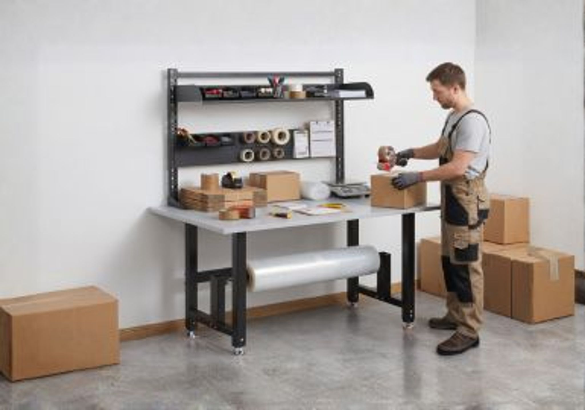 NOVÉ: Výškově stavitelné balicí stoly PROFI
