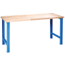 Dílenské stoly s dřevěnou deskou