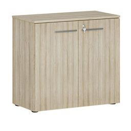 Niedrige Holzschränke