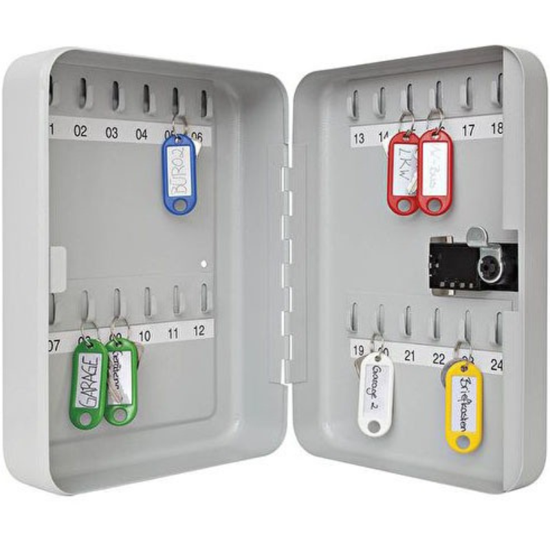 Durable Schlüsselkasten Aluminium - 36 Schlüssel Organizer Mit Schloss 39x11x28cm