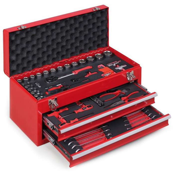 MSW Werkzeugtrolley 79x59,5x36,5cm - Wasserdichter Transportkoffer Mit Rollen