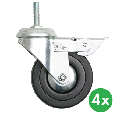 4 kółka do regału, 75 mm, 120 kg