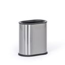 Abfalleimer 9 l, silberfarben