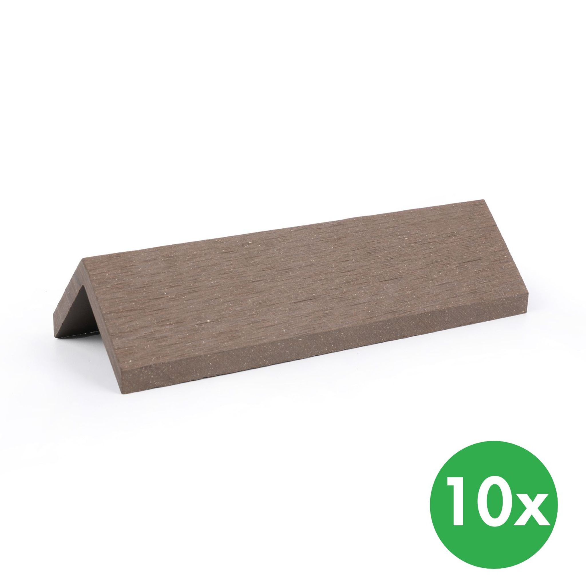 Abschlussleisten für WPC-Terrassendielen, 45 × 2850 mm, 10 Stk.