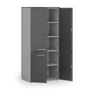Aktenschrank mit geteilten Türen PRIMO GRAY, 1781 x 800 x 500 mm, grau/Graphit