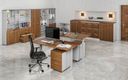 Aktenschrank mit geteilten Türen PRIMO GRAY, 1781 x 800 x 500 mm, grau/Nussbaum
