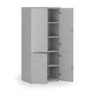 Aktenschrank mit geteilten Türen PRIMO GRAY, 1781 x 800 x 500 mm, grau