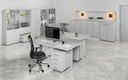 Aktenschrank mit geteilten Türen PRIMO GRAY, 800 x 500 x 1781 mm, grau