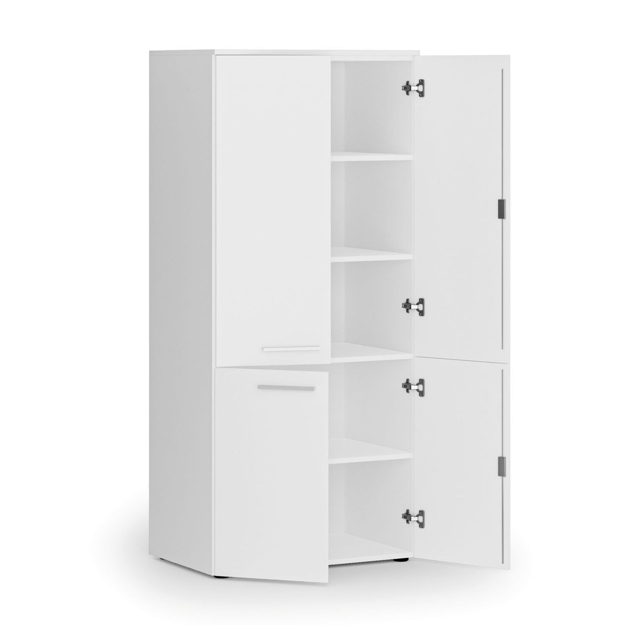 Aktenschrank mit geteilten Türen PRIMO WHITE, 1781 x 800 x 500 mm, weiß