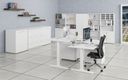 Aktenschrank mit geteilten Türen PRIMO WHITE, 800 x 500 x 1781 mm, weiß