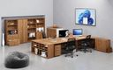 Aktenschrank mit geteilten Türen PRIMO WOOD, 800 x 500 x 1781 mm, Nussbaum