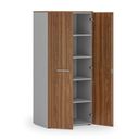 Aktenschrank PRIMO GRAY, 1781 x 800 x 500 mm, grau/Nussbaum