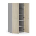 Aktenschrank PRIMO GRAY, 1781 x 800 x 600 mm, grau/Eiche natur