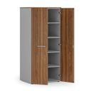 Aktenschrank PRIMO GRAY, 1781 x 800 x 600 mm, grau/Nussbaum