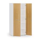 Aktenschrank PRIMO WHITE, 1781 x 800 x 500 mm, weiß/Buche