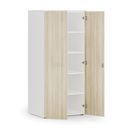 Aktenschrank PRIMO WHITE, 1781 x 800 x 600 mm, weiß/Eiche natur