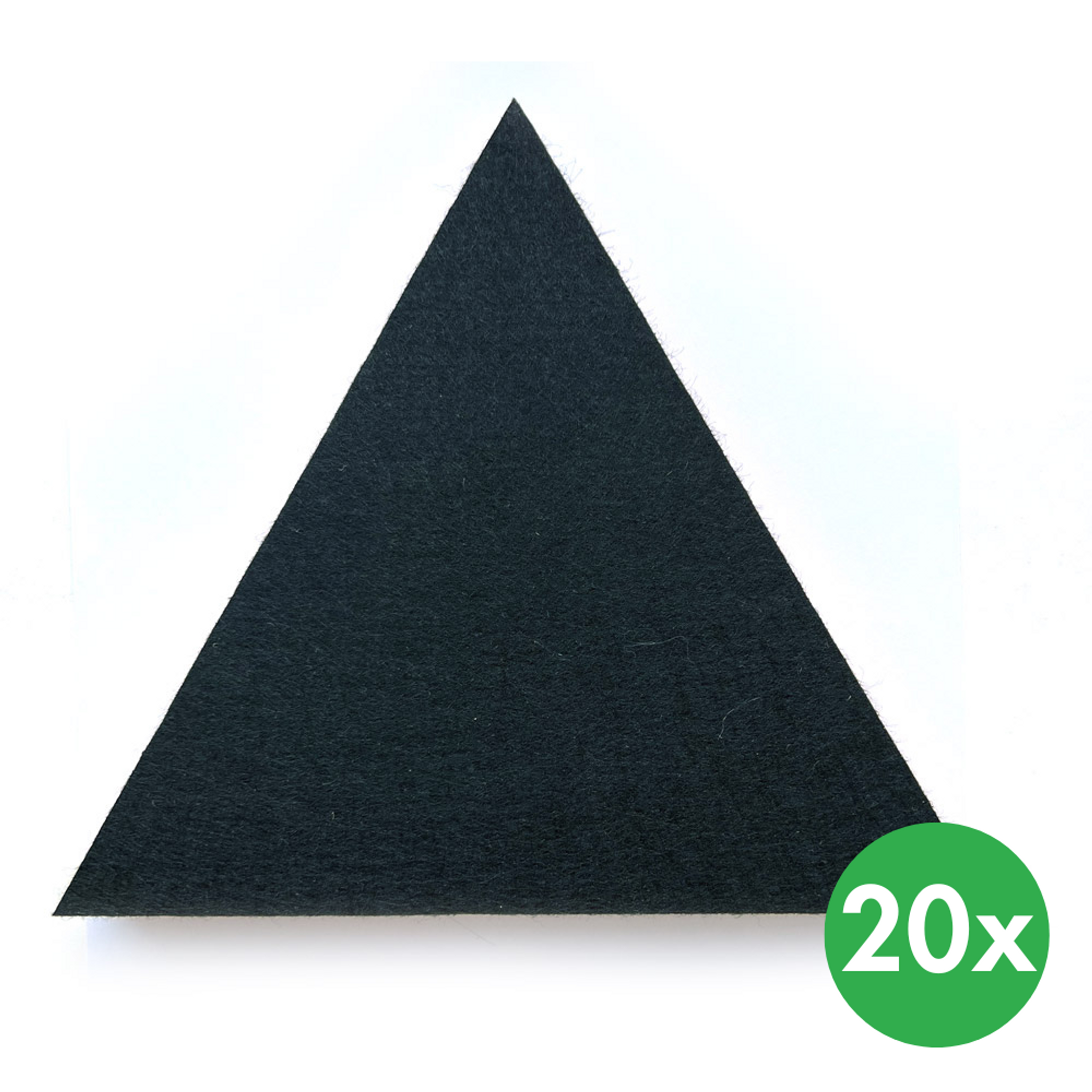 Akustický panel, samolepiace, trojuholník, 20x20x20 cm, 20 ks, čierna