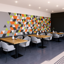 Akustický panel, samolepící, trojúhelník, 20x20x20 cm, 20 ks, černá