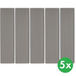 Akustický panel so zvýšenou absorpciou zvuku, 2400 x 600 mm, balenie 5 ks, čierna / béžová