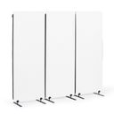 Akustik-Trennwand 160 x 60 cm, 3 Stück pro Packung, 100% Polyester, Reißverschlussverbindungen, weiß