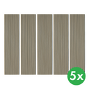Akustikpaneel aus Holz, 2400 x 600 mm, 5 Stk, Eiche gebeizt