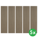 Akustikpaneel aus Holz, 2400 x 600 mm, 5 Stk, Nussbaum