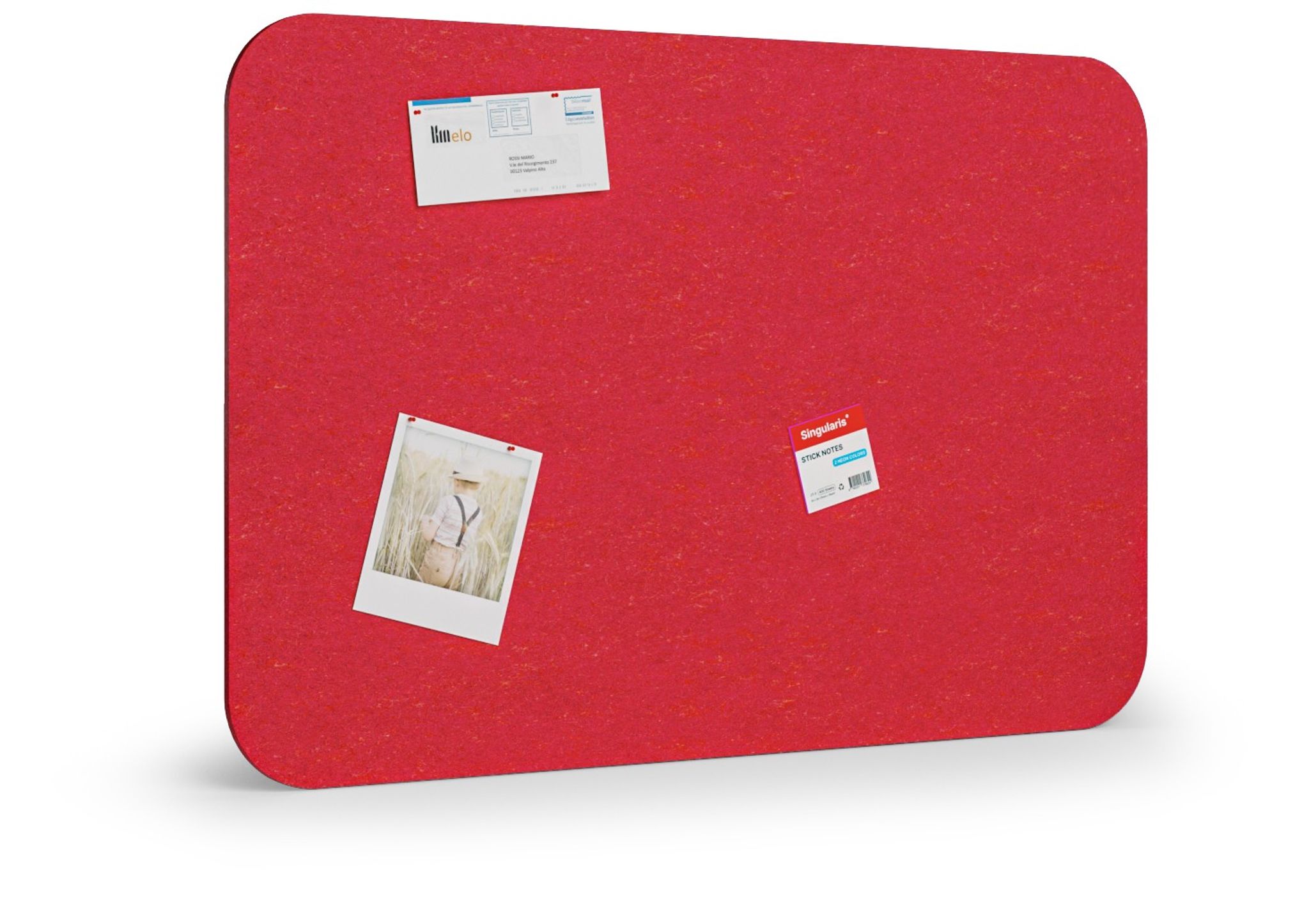 Akustische Pinnwand 120x80 cm, runde Ecken