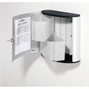 Alu-Medizinschrank an der wand, 40 x 30 x 12 cm, mit Füllung nach DIN 13169