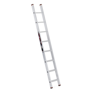 Aluminium-Einteilige Leiter ALVE PREMIUM mit Trittstufen, 1x14 Sprosen, Länge 4,1 m