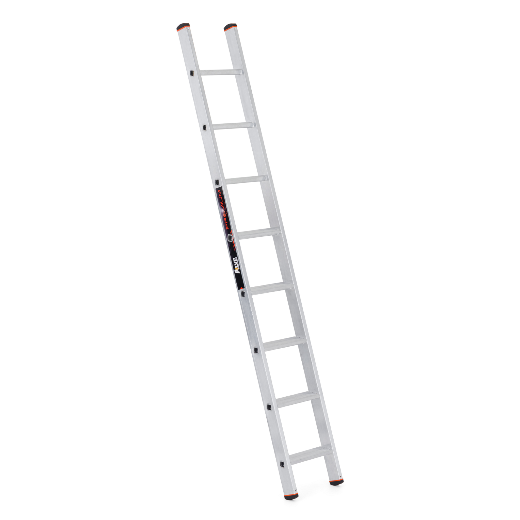 Aluminium-Einteilige Leiter ALVE PREMIUM mit Trittstufen, 1x16 Sprosen, Länge 4,67 m
