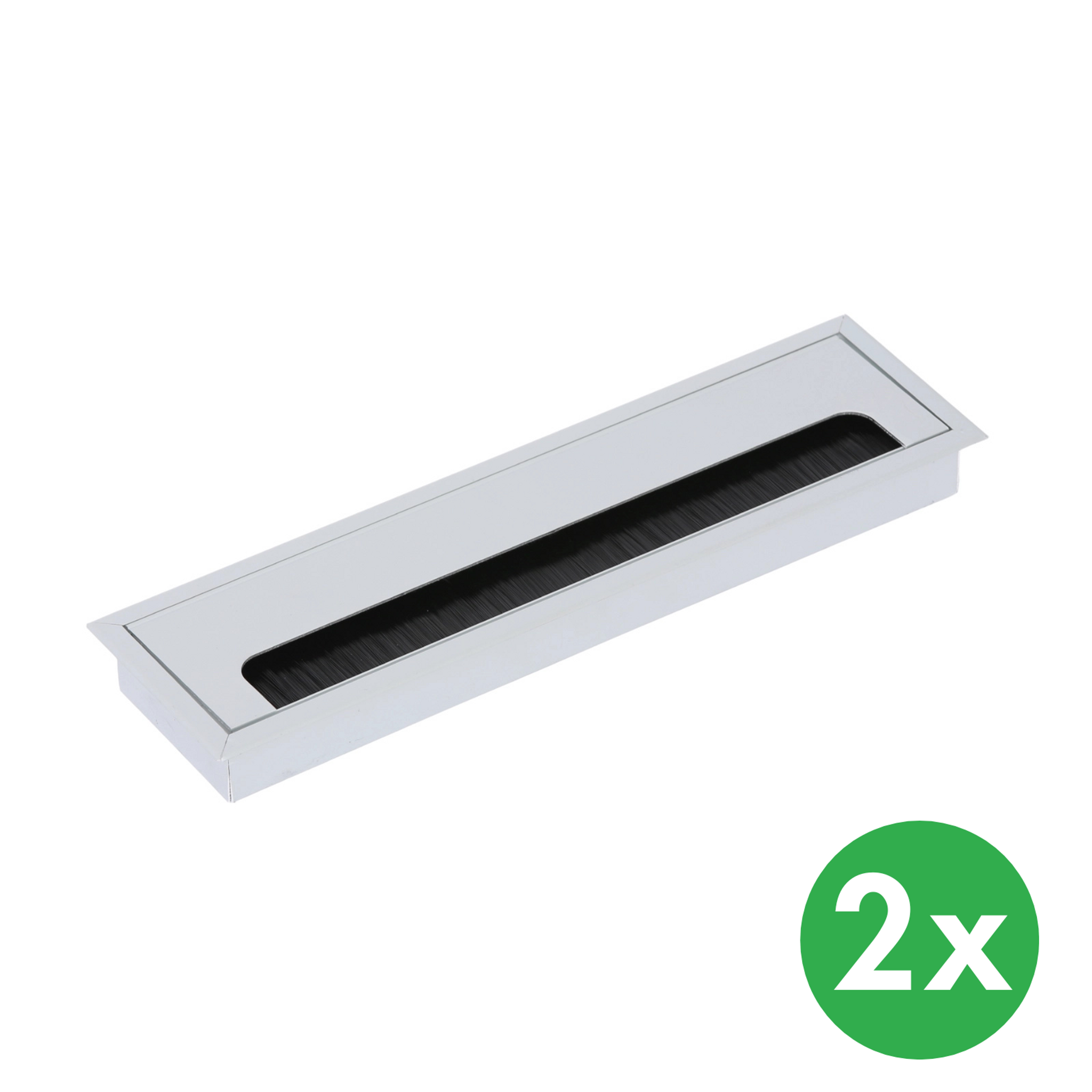 Aluminium-Kabeldurchlass, 80 x 280 mm, 2 St.