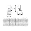 Aluminium Podestleiter einseitig, ALVE FORTE, 4 Sprosen, Höhe 0,83 m