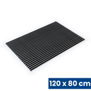 Aluminium-Schmutzfangmatte mit Bürstenleisten, 120 x 80 cm, Schwarz