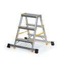 ALVE EUROSTYL doppelseitige Aluminiumstufen mit Stabilisator, 2 x 3 Stufen, Höhe 0,61 m