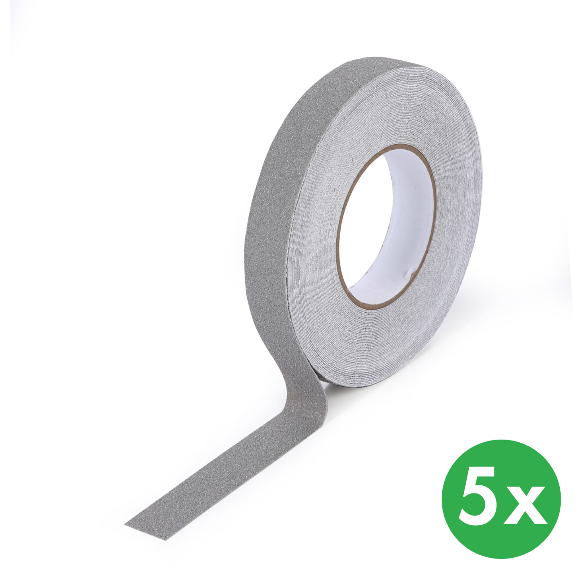 Antirutschband, Feinkorn, 25 mm x 18,3 m, 5 Stk, grau