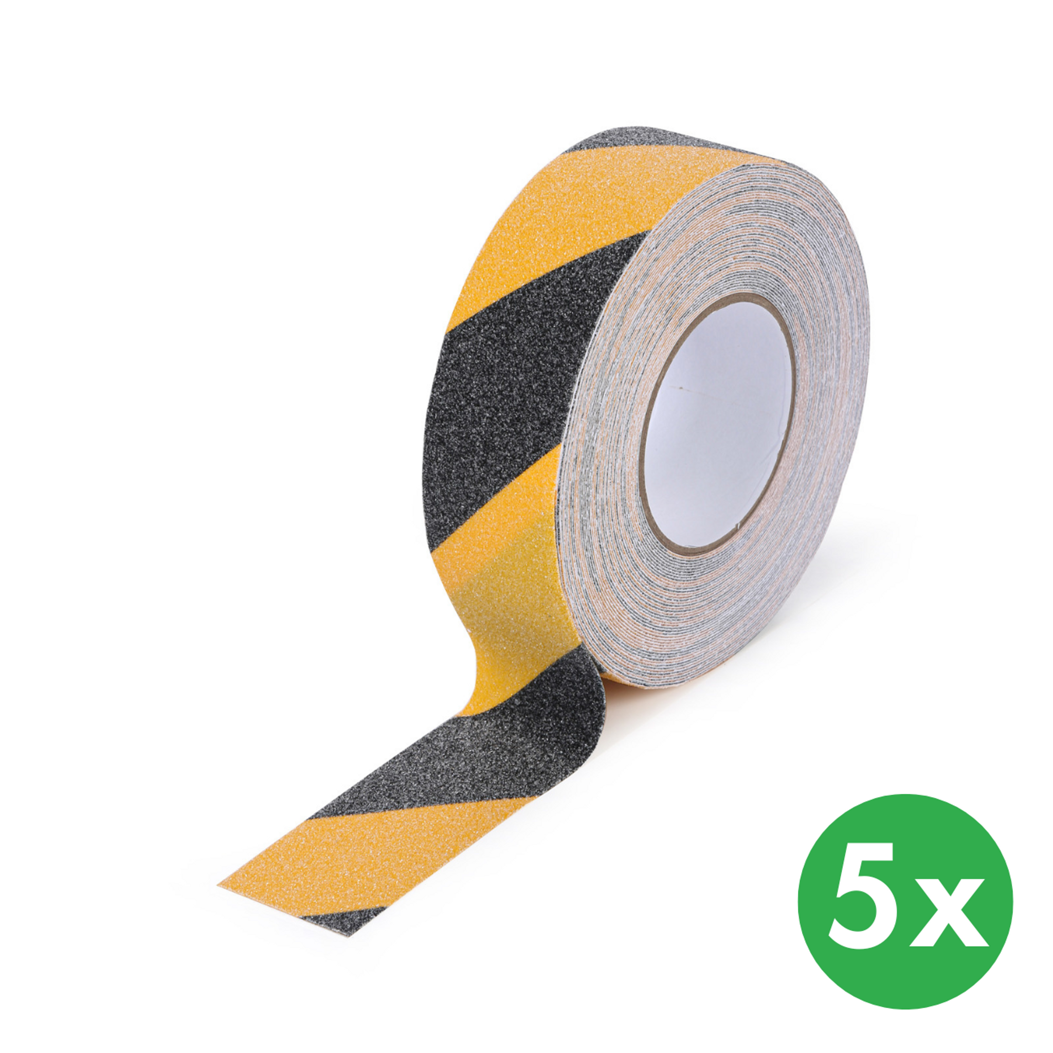 Antirutschband, Feinkorn, 50 mm x 18,3 m, 5 Stk, schwarz-gelb