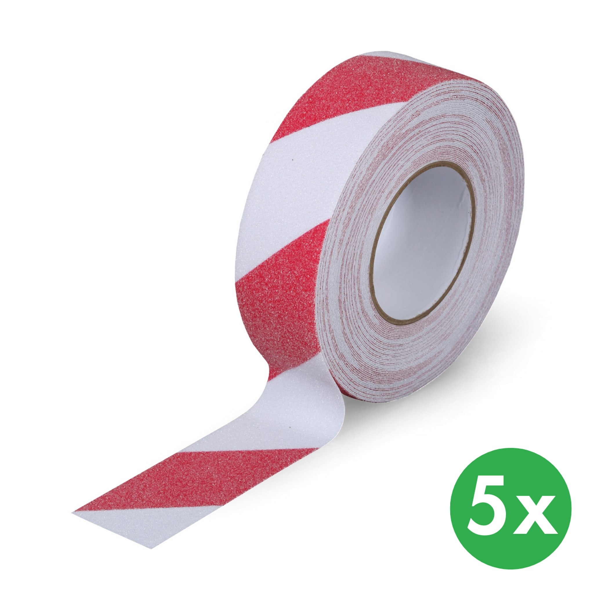 Antirutschband, Feinkorn, 50 mm x 18,3 m, 5 Stk, weiß-rot