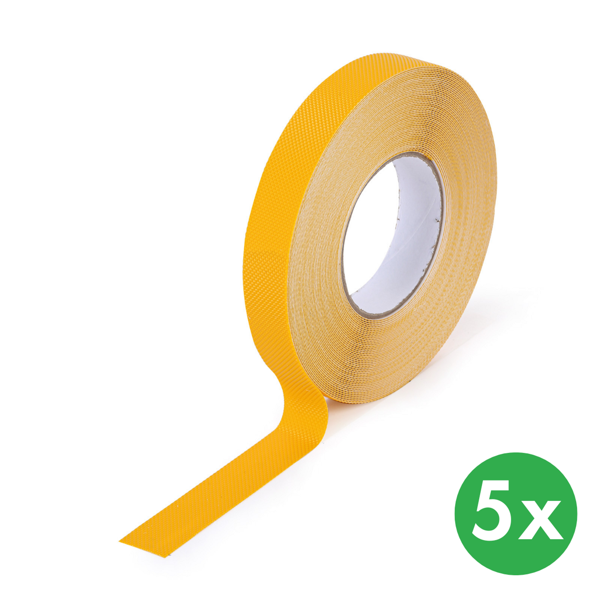 Antirutschband für feuchte Umgebungen, 25 mm x 18,3 m, 5 Stk, wasserdicht, gelb