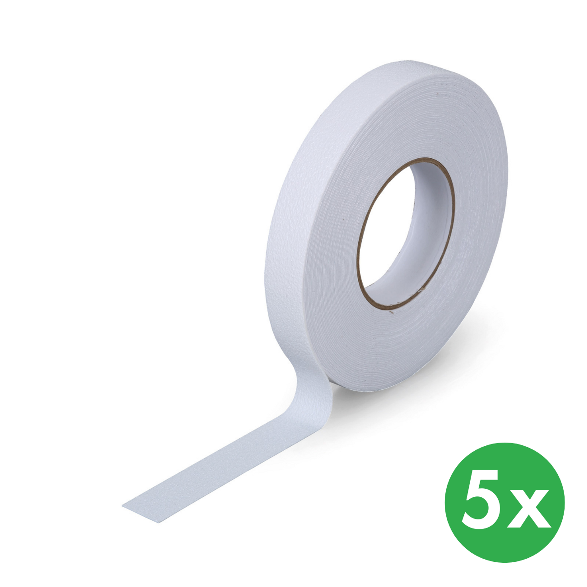 Antirutschband für feuchte Umgebungen, 25 mm x 18,3 m, 5 Stk, wasserdicht, weiß