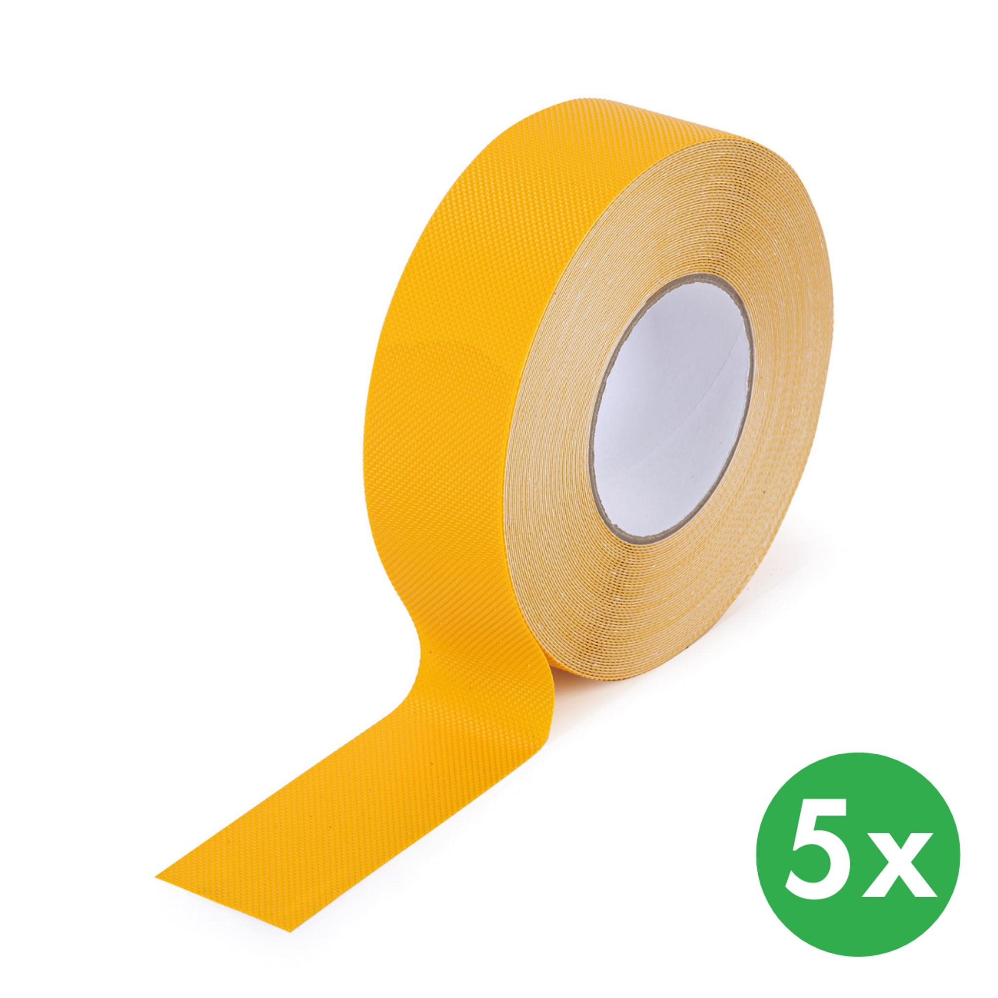 Antirutschband für feuchte Umgebungen, 50 mm x 18,3 m, 5 Stk, wasserdicht, gelb