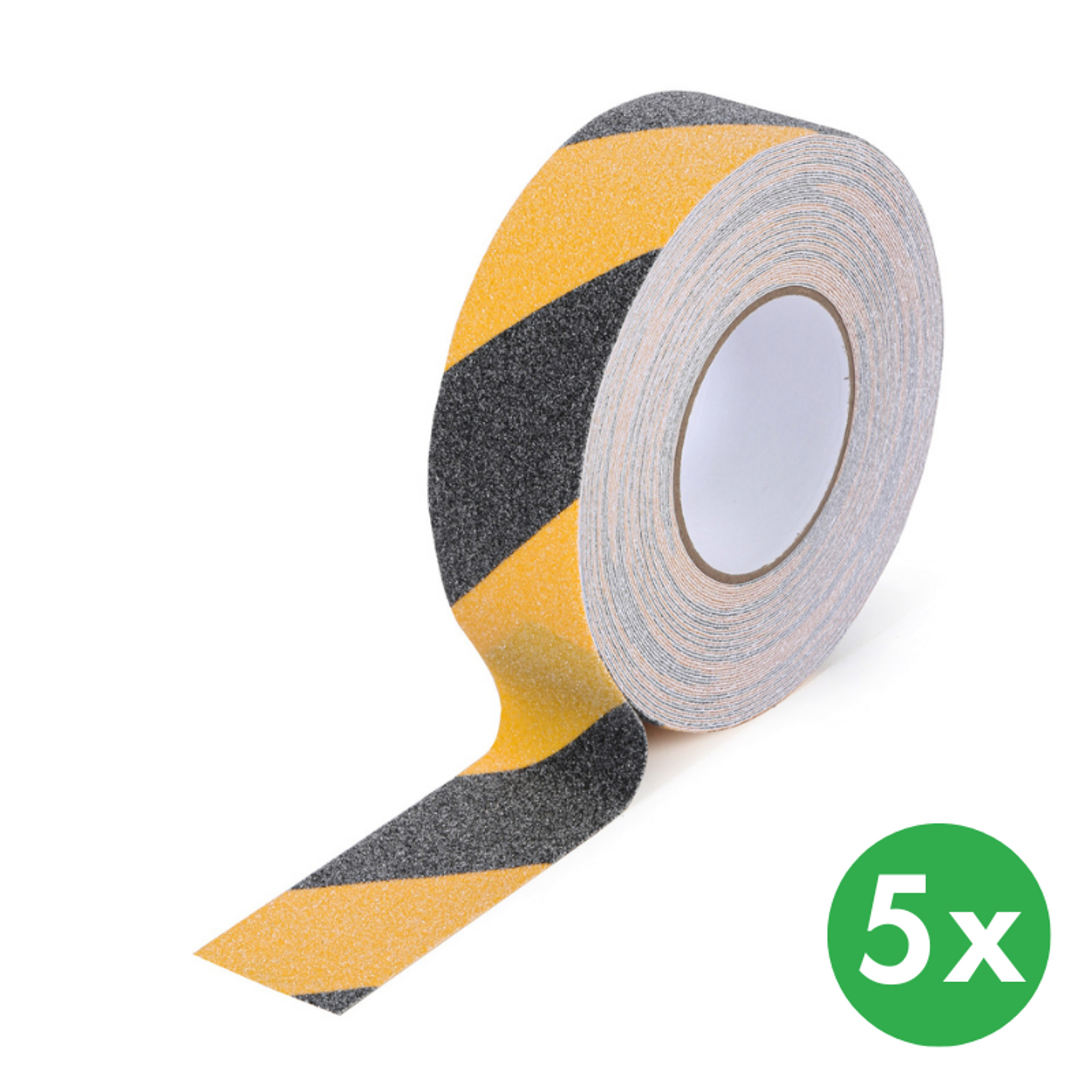 Antirutschband, Grobkorn, 50 mm x 18,3 m, 5 Stk, schwarz-gelb