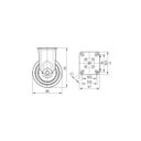 Antistatisches Armaturenrad TENTE, 100 mm, festes, Scheibe, graues Gummi