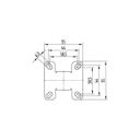 Antistatisches Armaturenrad TENTE, 50 mm, festes, Scheibe, graues Gummi