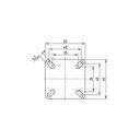 Antistatisches drehbares Armaturenrad, 50 mm, Scheibe, graues Gummi