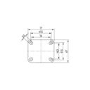 Antistatisches drehbares Armaturenrad TENTE, 100 mm, Scheibe, graues Gummi