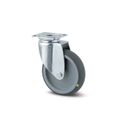 Antistatisches drehbares Armaturenrad TENTE, 100 mm, Scheibe, graues Gummi