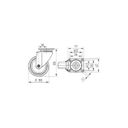 Antistatisches drehbares Armaturenrad TENTE, 100 mm, Scheibe, graues Gummi