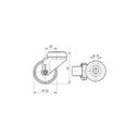 Antistatisches drehbares Armaturenrad TENTE, 50 mm, Scheibe, graues Gummi