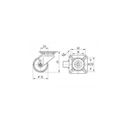 Antistatisches drehbares Armaturenrad TENTE, 50 mm, Scheibe, graues Gummi