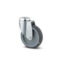 Antistatisches drehbares Armaturenrad TENTE, 75 mm, Mittelloch, graues Gummi